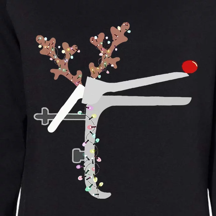 Funny Christmas Reindeer Speculum Nurse L&D Nursing Xmas Womens California Wash Sweatshirt