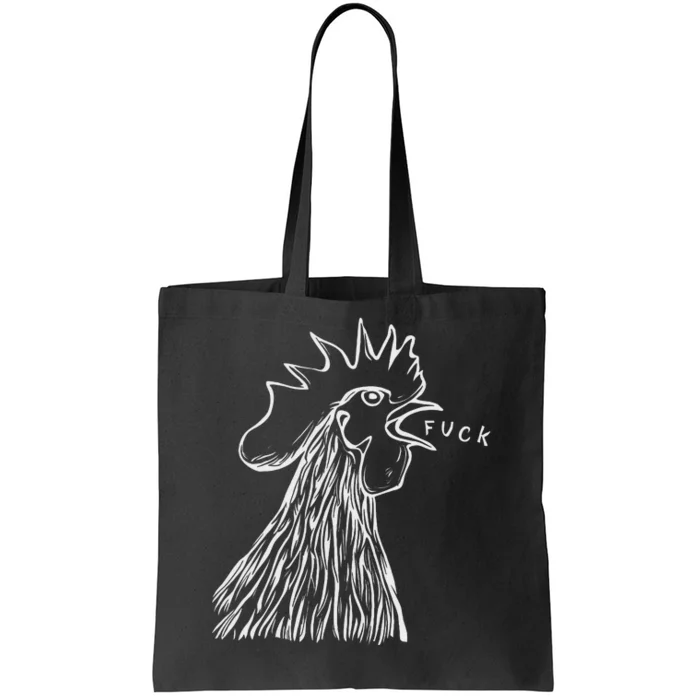 Funny Chicken Rooster Saying Fuck Tote Bag