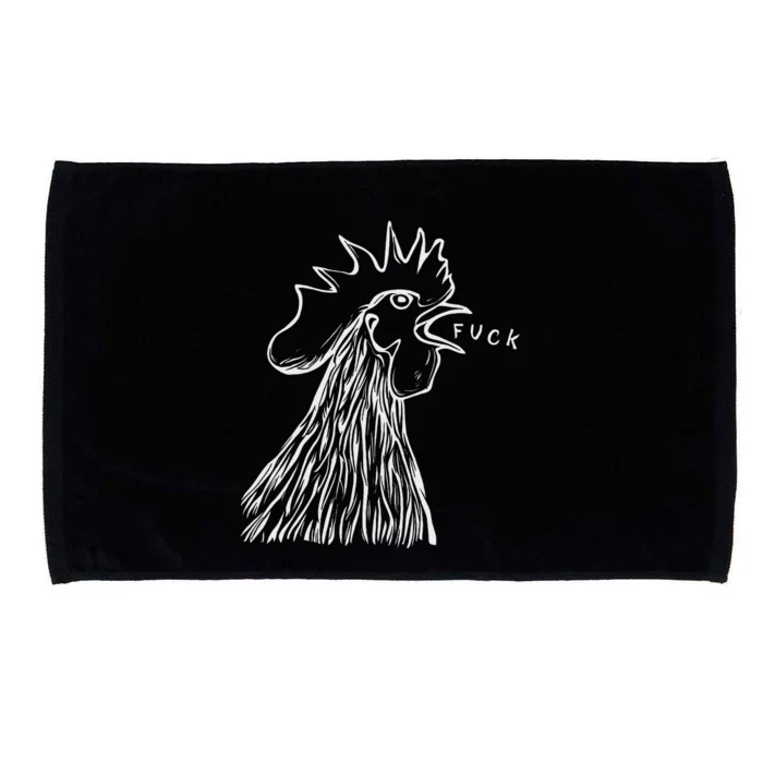 Funny Chicken Rooster Saying Fuck Microfiber Hand Towel