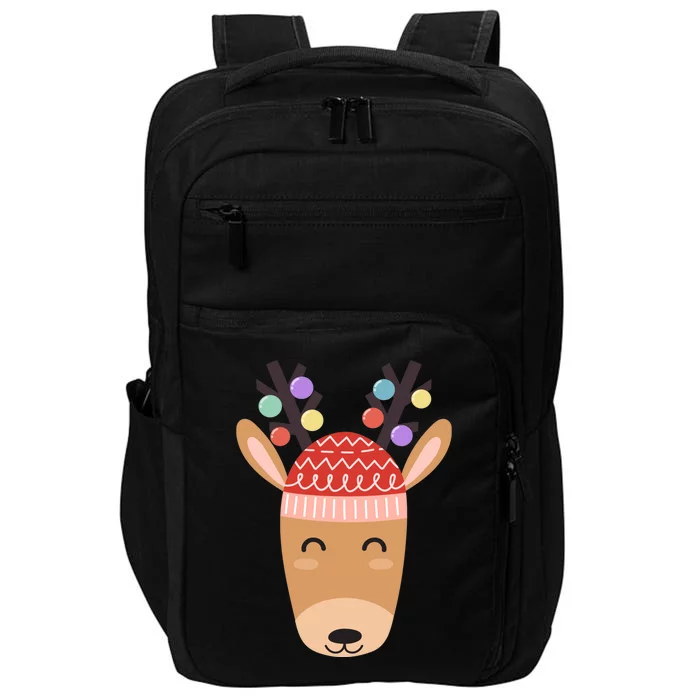 Festive Christmas Reindeer Impact Tech Backpack