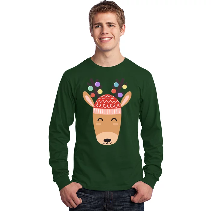 Festive Christmas Reindeer Long Sleeve Shirt