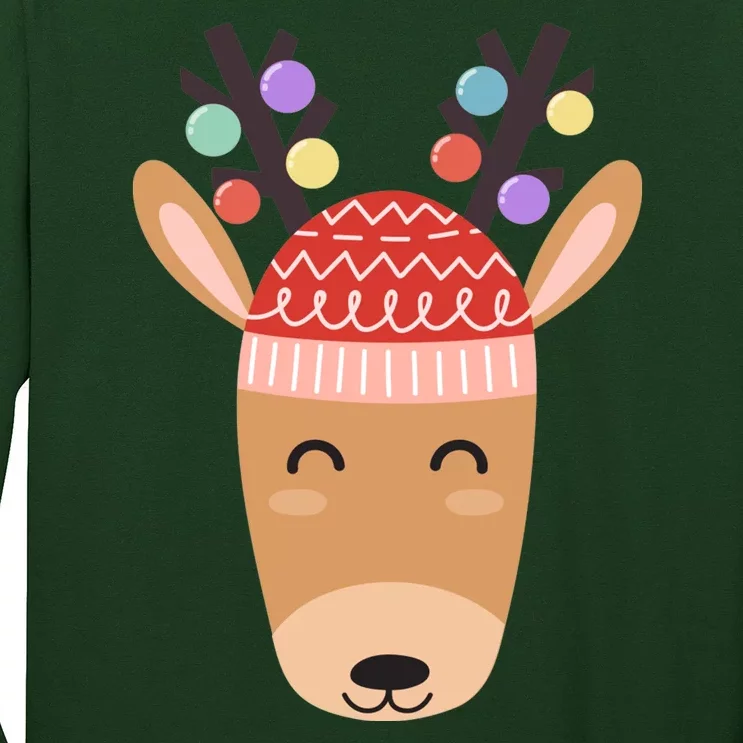 Festive Christmas Reindeer Long Sleeve Shirt