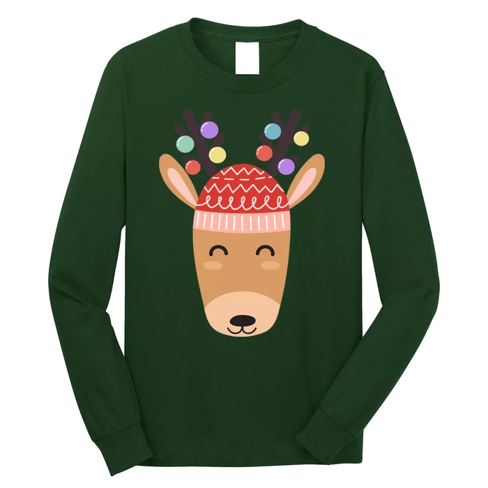 Festive Christmas Reindeer Long Sleeve Shirt