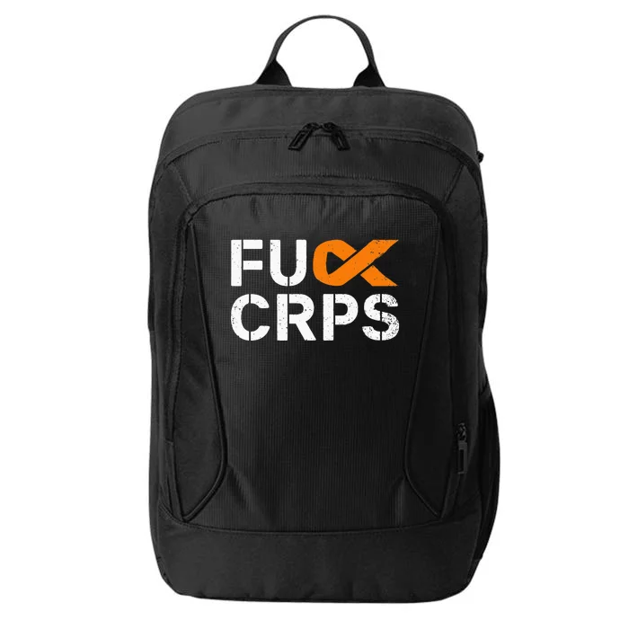 Fuck CRPS RSD Awareness Orange Ribbon Warrior Support City Backpack