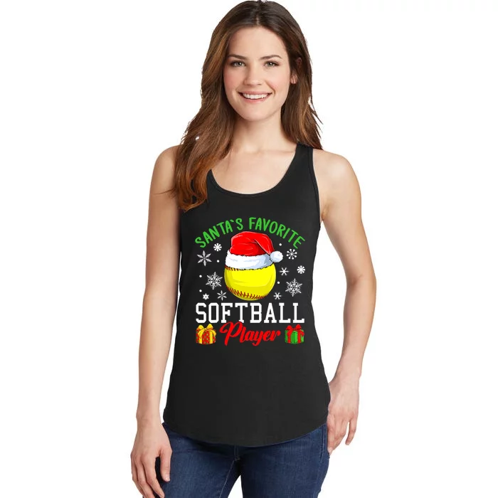 Funny Chillin' Snowman Softball Ball Ugly Christmas Sweater Ladies Essential Tank