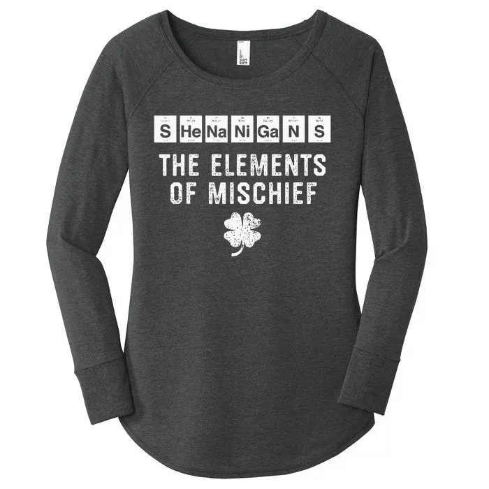 Funny Chemistry Shenanigans Periodic Table Elements Women's Perfect Tri Tunic Long Sleeve Shirt