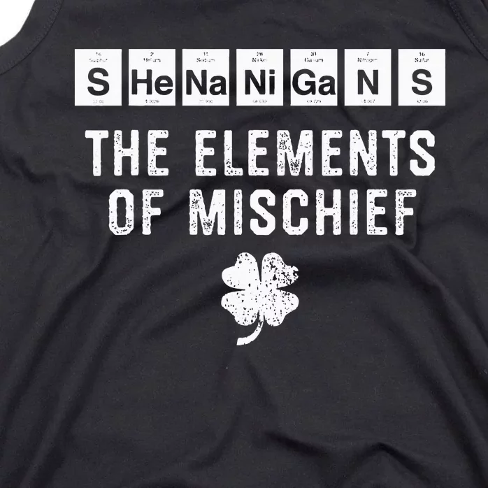 Funny Chemistry Shenanigans Periodic Table Elements Tank Top