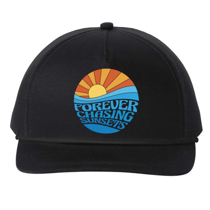 Forever Chasing Sunsets Retro Snapback Five-Panel Rope Hat