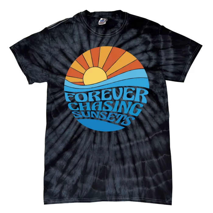 Forever Chasing Sunsets Retro Tie-Dye T-Shirt