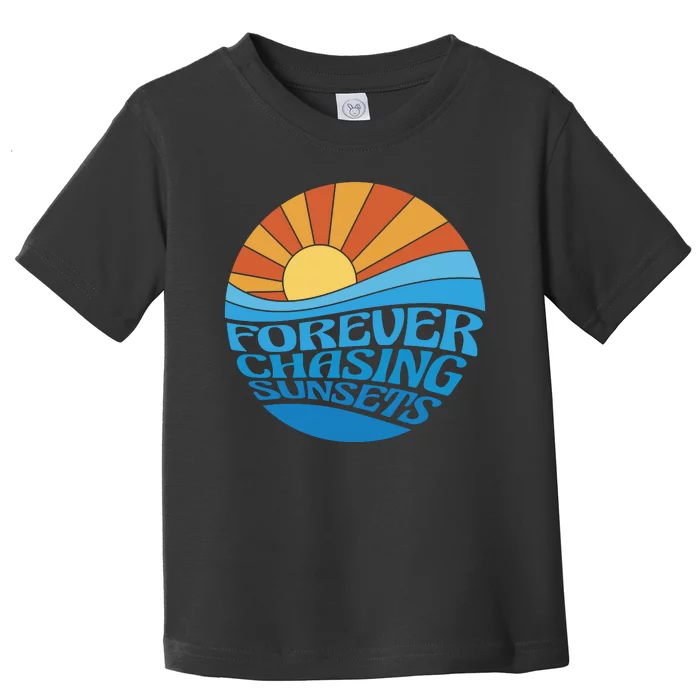 Forever Chasing Sunsets Retro Toddler T-Shirt