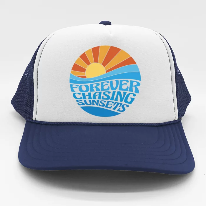 Forever Chasing Sunsets Retro Trucker Hat