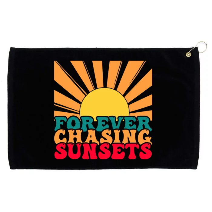 Forever Chasing Sunsets Grommeted Golf Towel