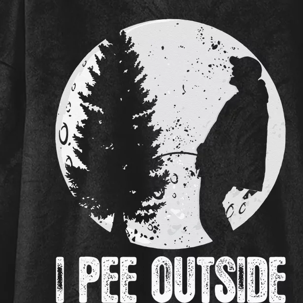 Funny Camping S For Men I Pee Outside Inappropriate Hooded Wearable Blanket