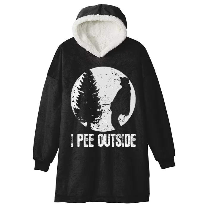 Funny Camping S For Men I Pee Outside Inappropriate Hooded Wearable Blanket