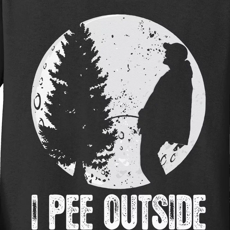 Funny Camping S For Men I Pee Outside Inappropriate Kids Long Sleeve Shirt