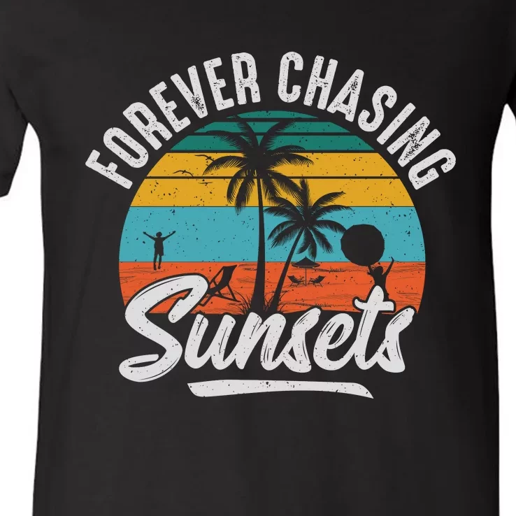 Forever Chasing Sunsets V-Neck T-Shirt