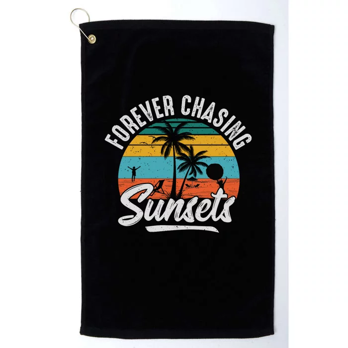 Forever Chasing Sunsets Platinum Collection Golf Towel