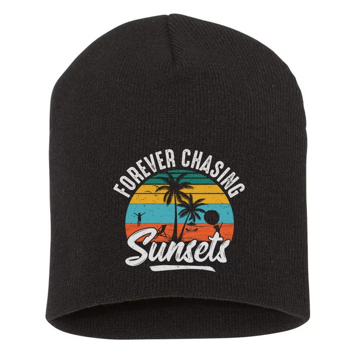 Forever Chasing Sunsets Short Acrylic Beanie