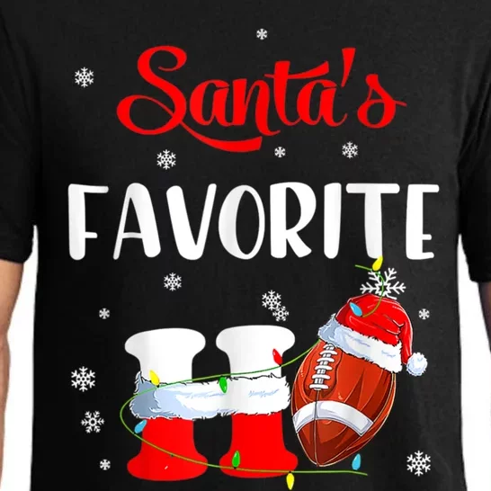 Funny Christmas SantaS Favorite Ho Xmas Football Gift Pajama Set