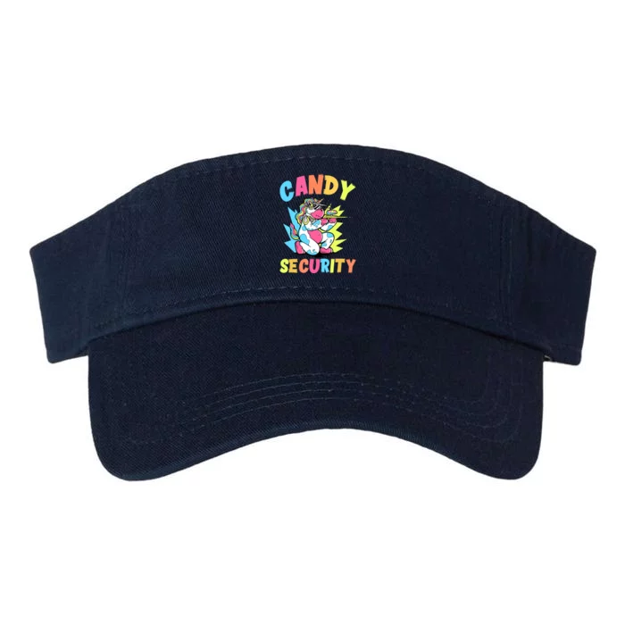 Funny Candy Security | Halloween Party Valucap Bio-Washed Visor