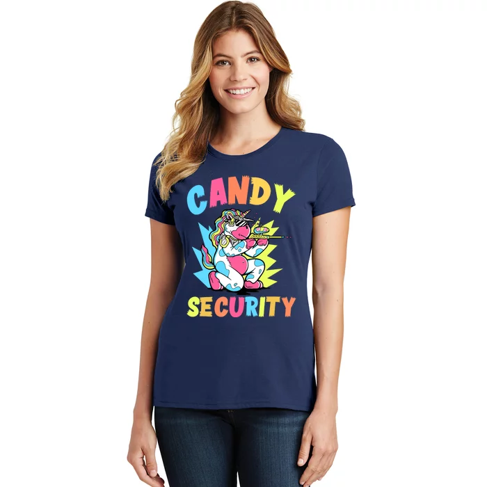 Funny Candy Security | Halloween Party Women's T-Shirt