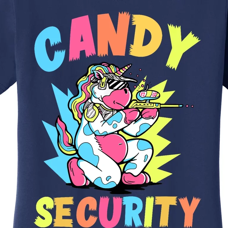 Funny Candy Security | Halloween Party Women's T-Shirt