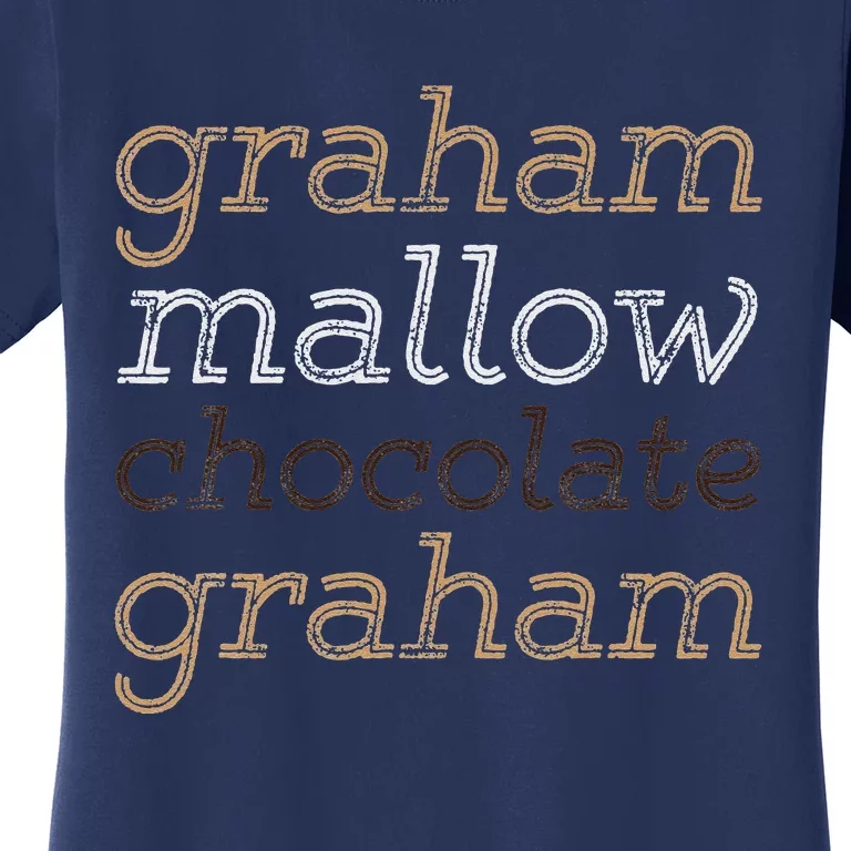 Funny Camping Smores Graham Cracker Marshmallow Chocolate Women's T-Shirt