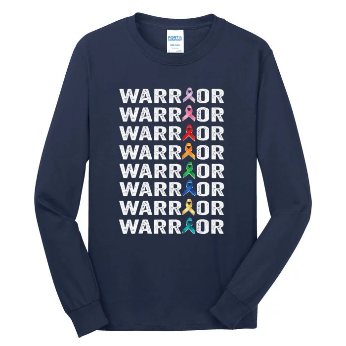 Fighter Cancer Survivor Awareness World Cancer Day Tall Long Sleeve T-Shirt