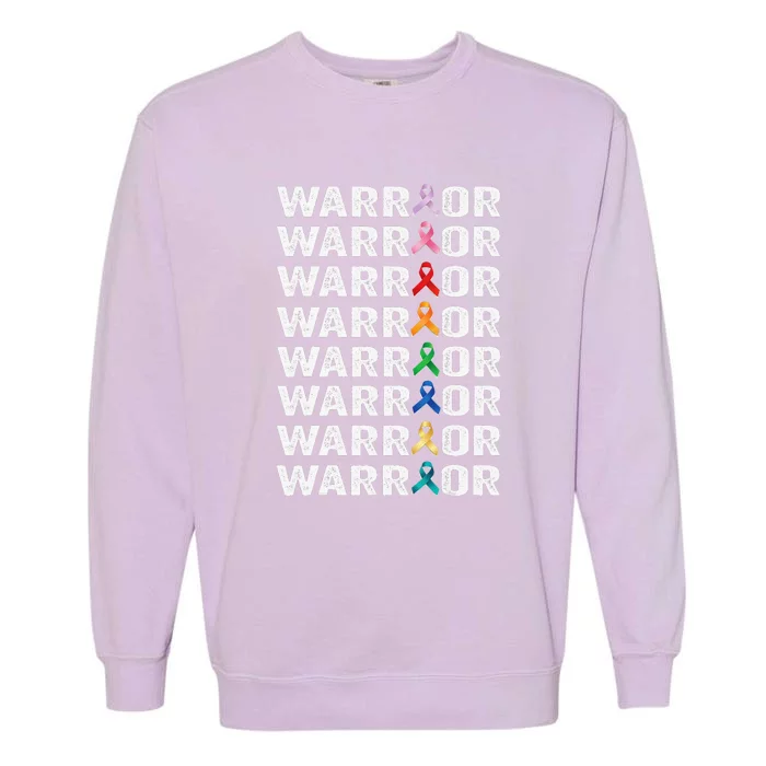 Fighter Cancer Survivor Awareness World Cancer Day Garment-Dyed Sweatshirt