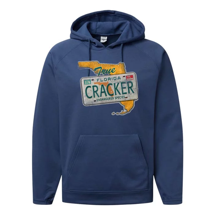 Florida Cracker Shirt Florida Strong Hurricane Ian Support Florida Performance Fleece Hoodie