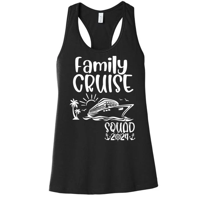 Family Cruise Squad 2024 Family Holiday Matching Cruise Women's Racerback Tank