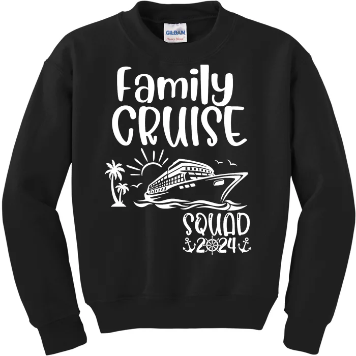 Family Cruise Squad 2024 Family Holiday Matching Cruise Kids Sweatshirt