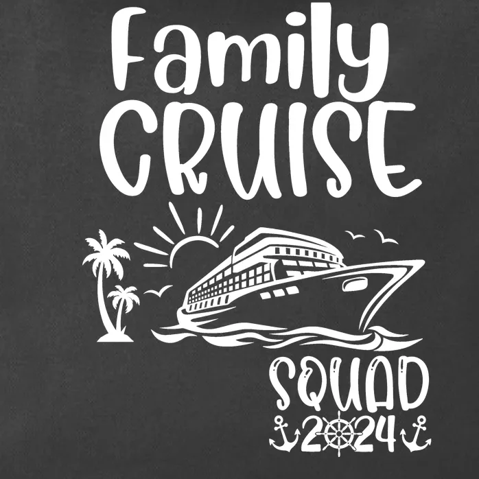 Family Cruise Squad 2024 Family Holiday Matching Cruise Zip Tote Bag