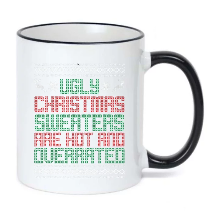 Funny Christmas Shirts For Ugly Sweater Party Black Color Changing Mug