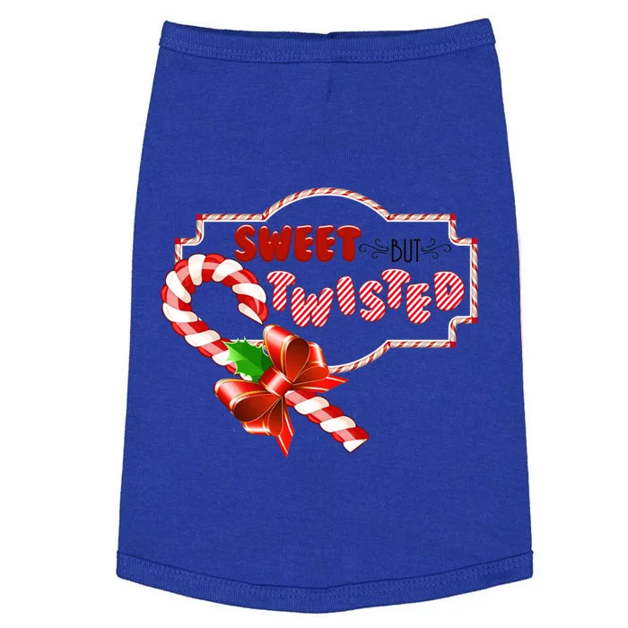 Funny Christmas Sweet But Twisted Candy Cane Xmas Costume Great Gift Doggie Tank