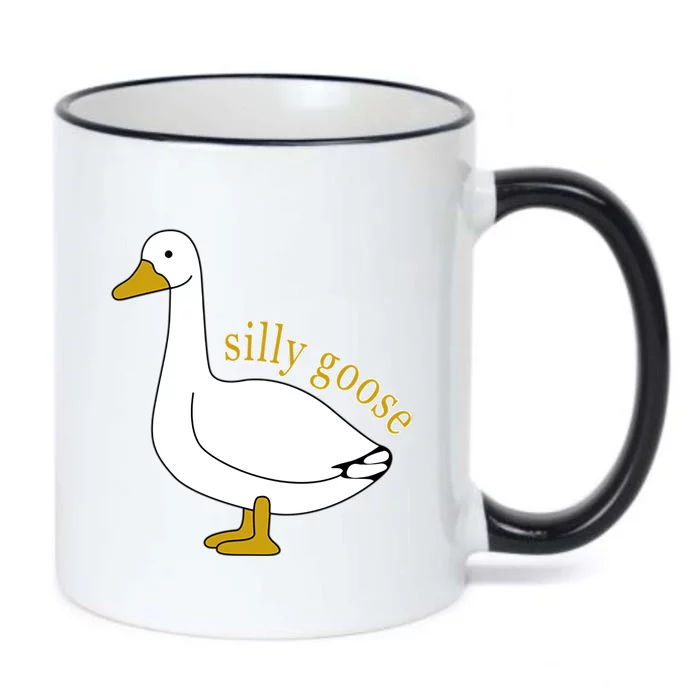 Funny Cute Silly Goose Trendy Clothing Black Color Changing Mug