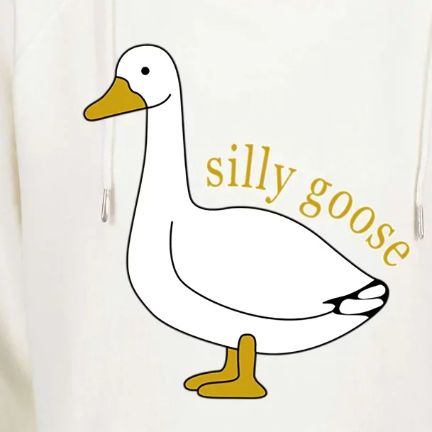 Funny Cute Silly Goose Trendy Clothing Womens Funnel Neck Pullover Hood