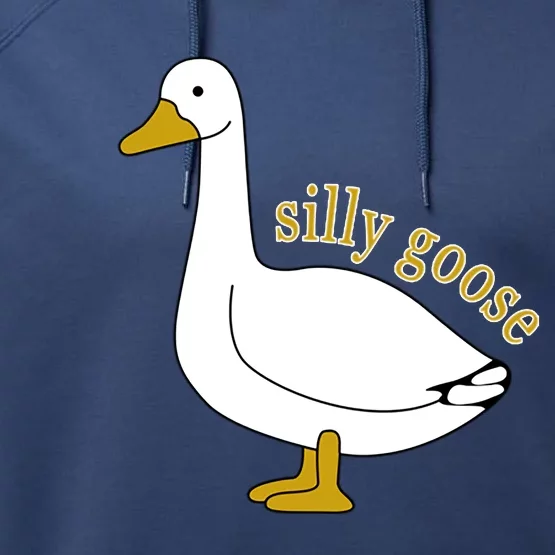 Funny Cute Silly Goose Trendy Clothing Performance Fleece Hoodie