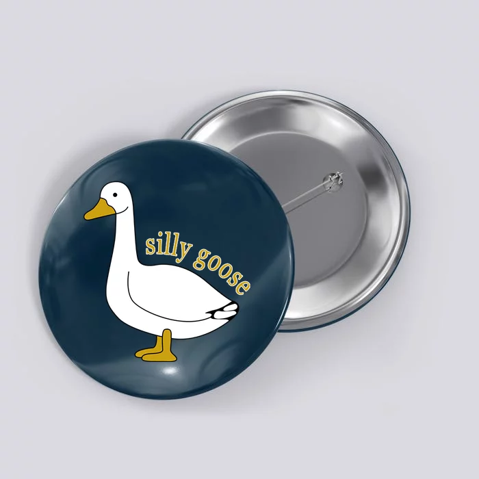 Funny Cute Silly Goose Trendy Clothing Button