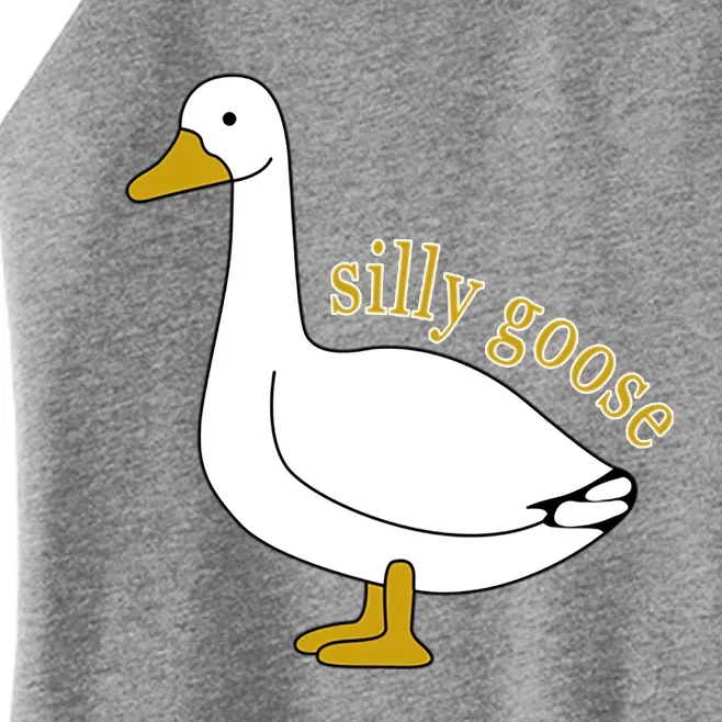 Funny Cute Silly Goose Trendy Clothing Women’s Perfect Tri Rocker Tank