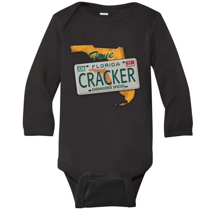 Florida Cracker Shirt Florida Strong Hurricane Ian Support Florida Baby Long Sleeve Bodysuit