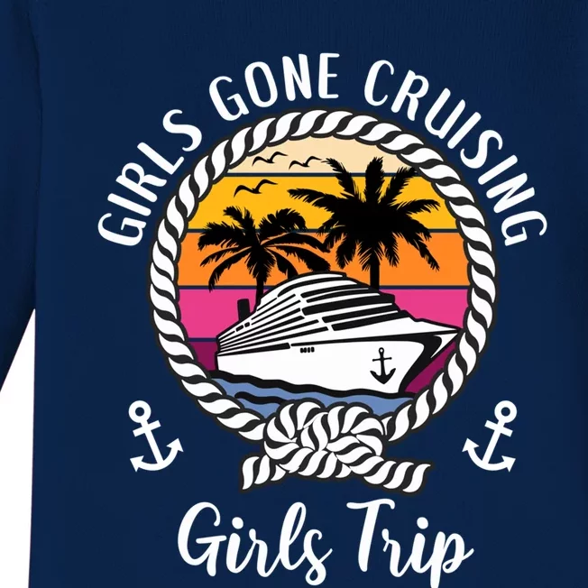 Funny Cruise Squad Trip Gone Cruising Gift Baby Long Sleeve Bodysuit