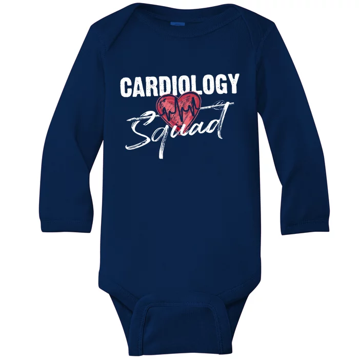 Funny Cardiology Squad Gift For Cardiovascular Technologists Cute Gift Baby Long Sleeve Bodysuit