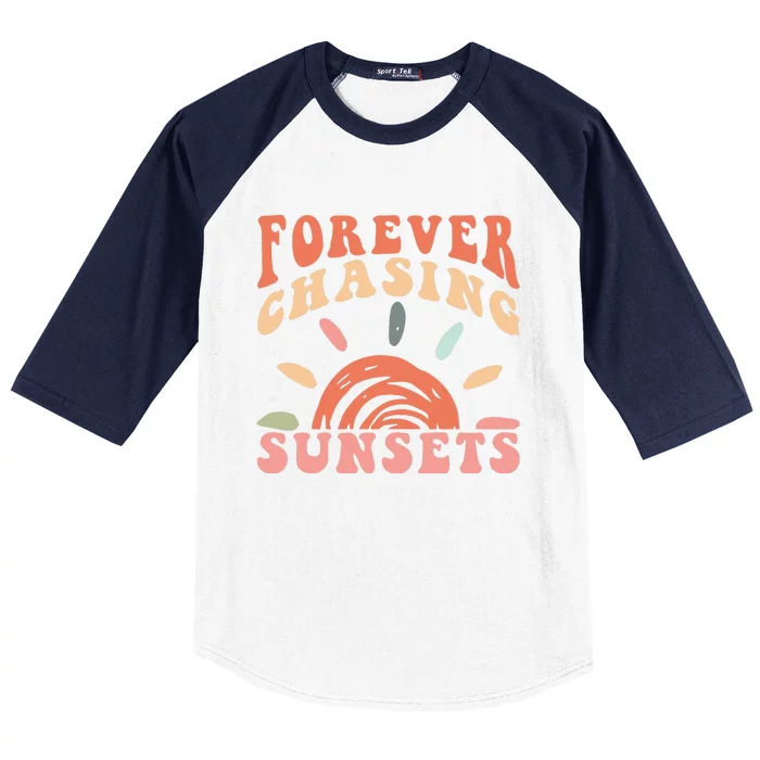 Forever Chasing Sunsets Baseball Sleeve Shirt