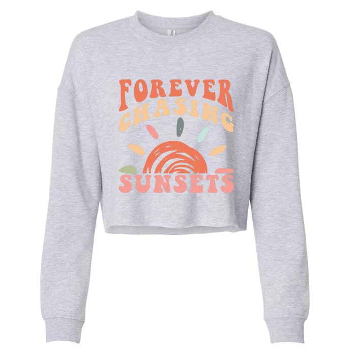 Forever Chasing Sunsets Cropped Pullover Crew