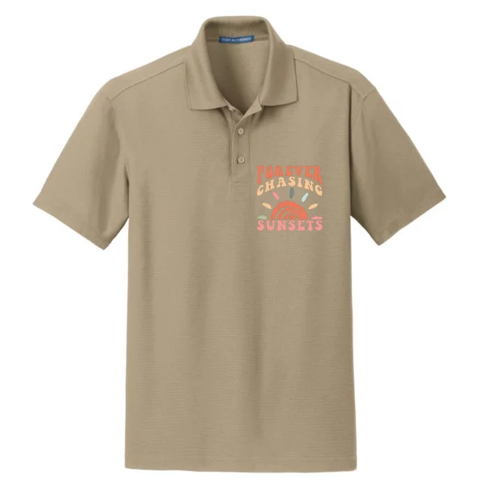 Forever Chasing Sunsets Dry Zone Grid Performance Polo