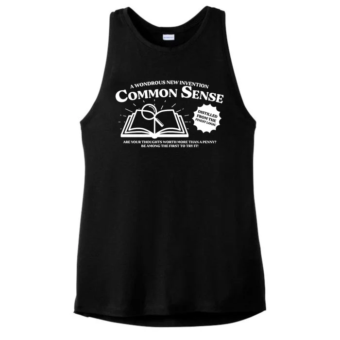 Funny Common Sense Advertisement Ladies Tri-Blend Wicking Tank