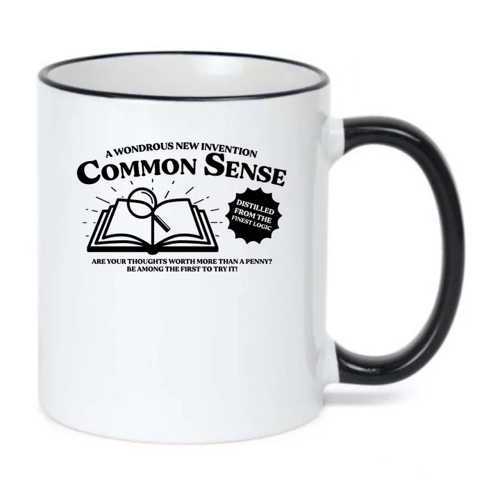 Funny Common Sense Advertisement Black Color Changing Mug