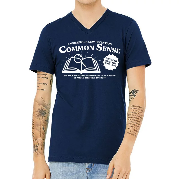 Funny Common Sense Advertisement V-Neck T-Shirt