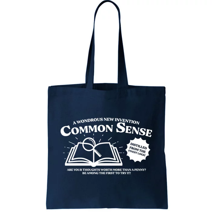 Funny Common Sense Advertisement Tote Bag